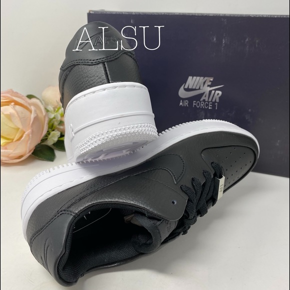 Nike Air Force 1 Sage Low Black Leather W AUTHENT - Picture 8 of 8